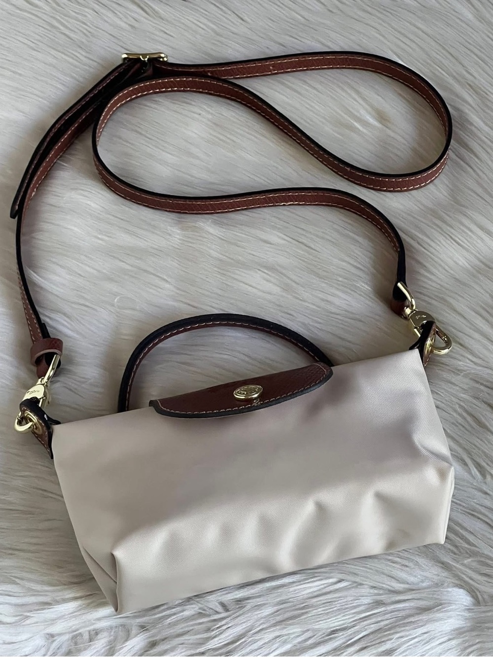 Longchamp XS Le Pliage Original Pouch with Strap - Picture 8 of 13